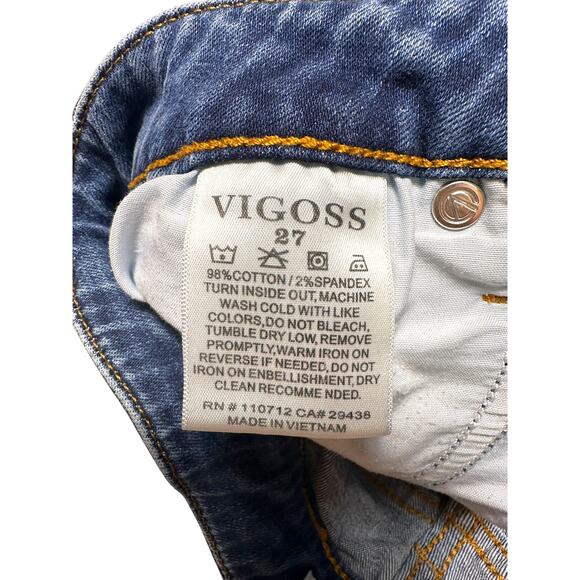 Vigoss Marley Mid-Rise Distressed Denim Shorts Size 27 - Picture 8 of 10